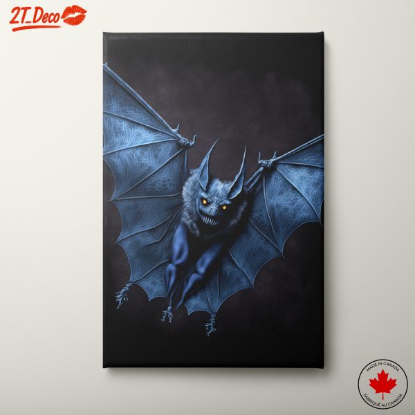 Fantasy Creature Bat Art with Glowing Eyes