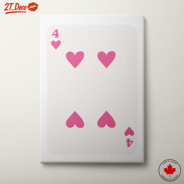 Four Hearts Playing Card Design