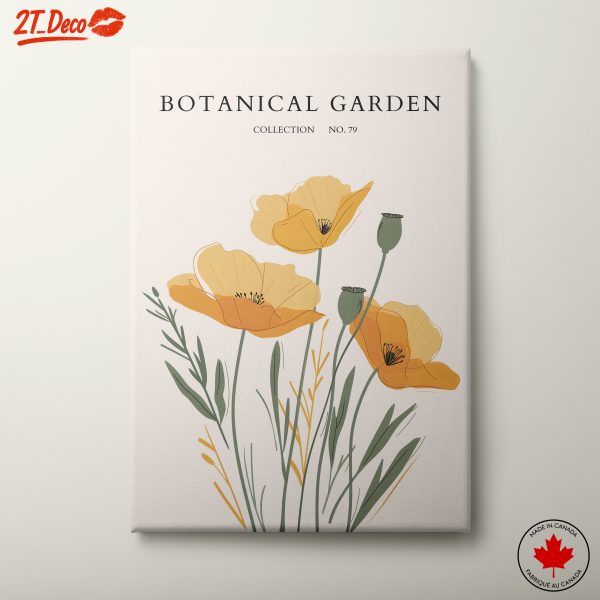 Stylized Botanical Artwork of Flowers