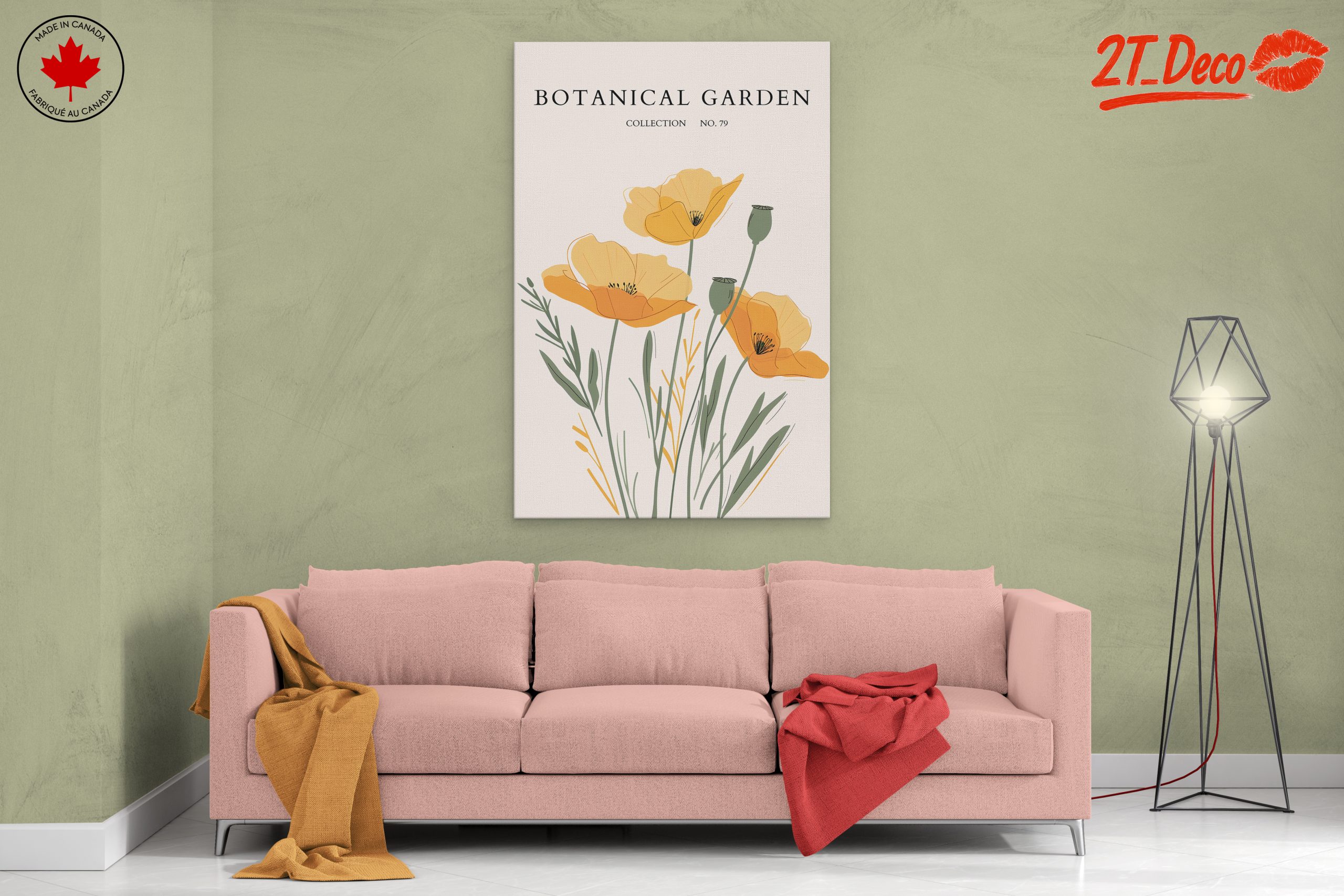 Stylized Botanical Artwork of Flowers - Image 2