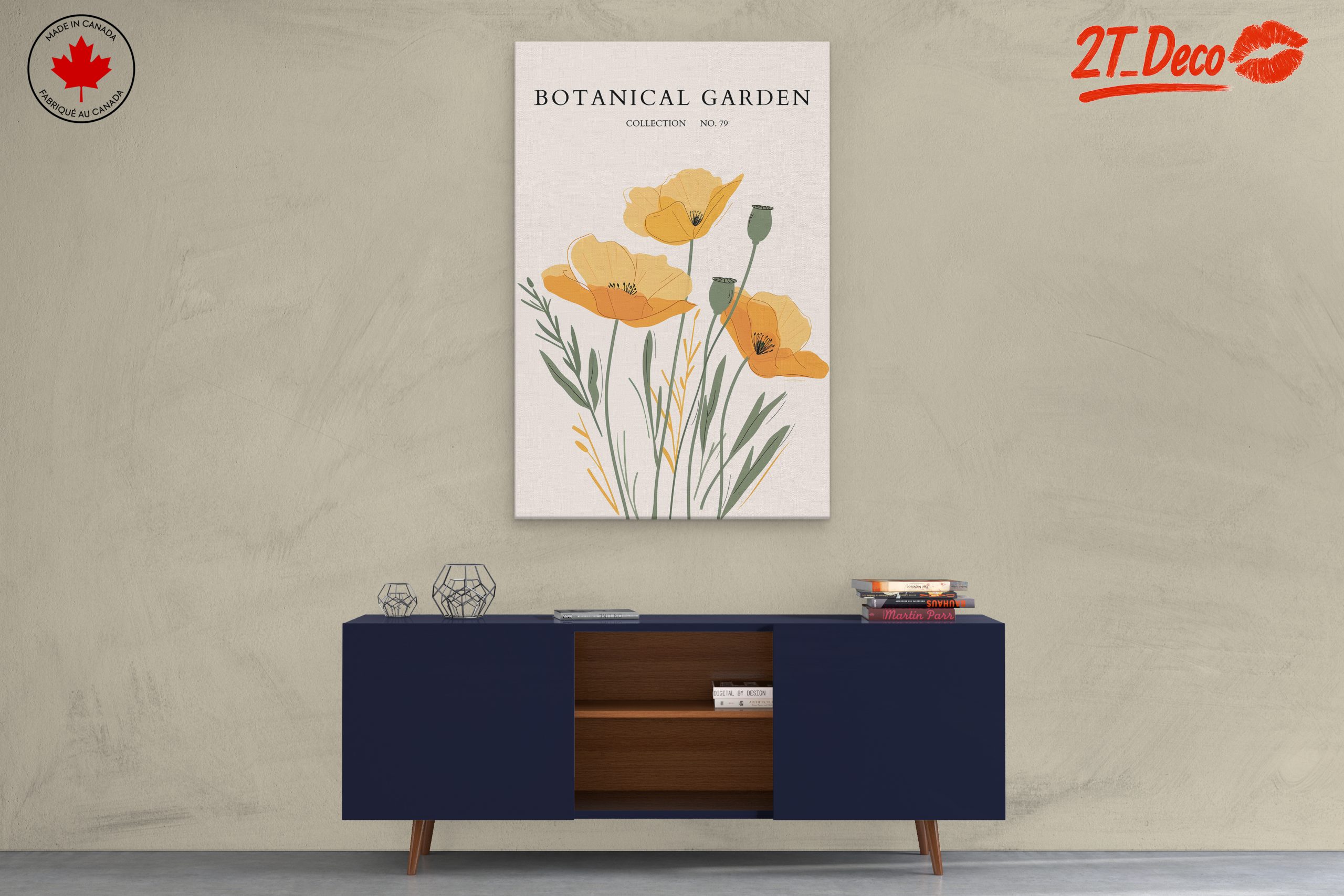 Stylized Botanical Artwork of Flowers - Image 3