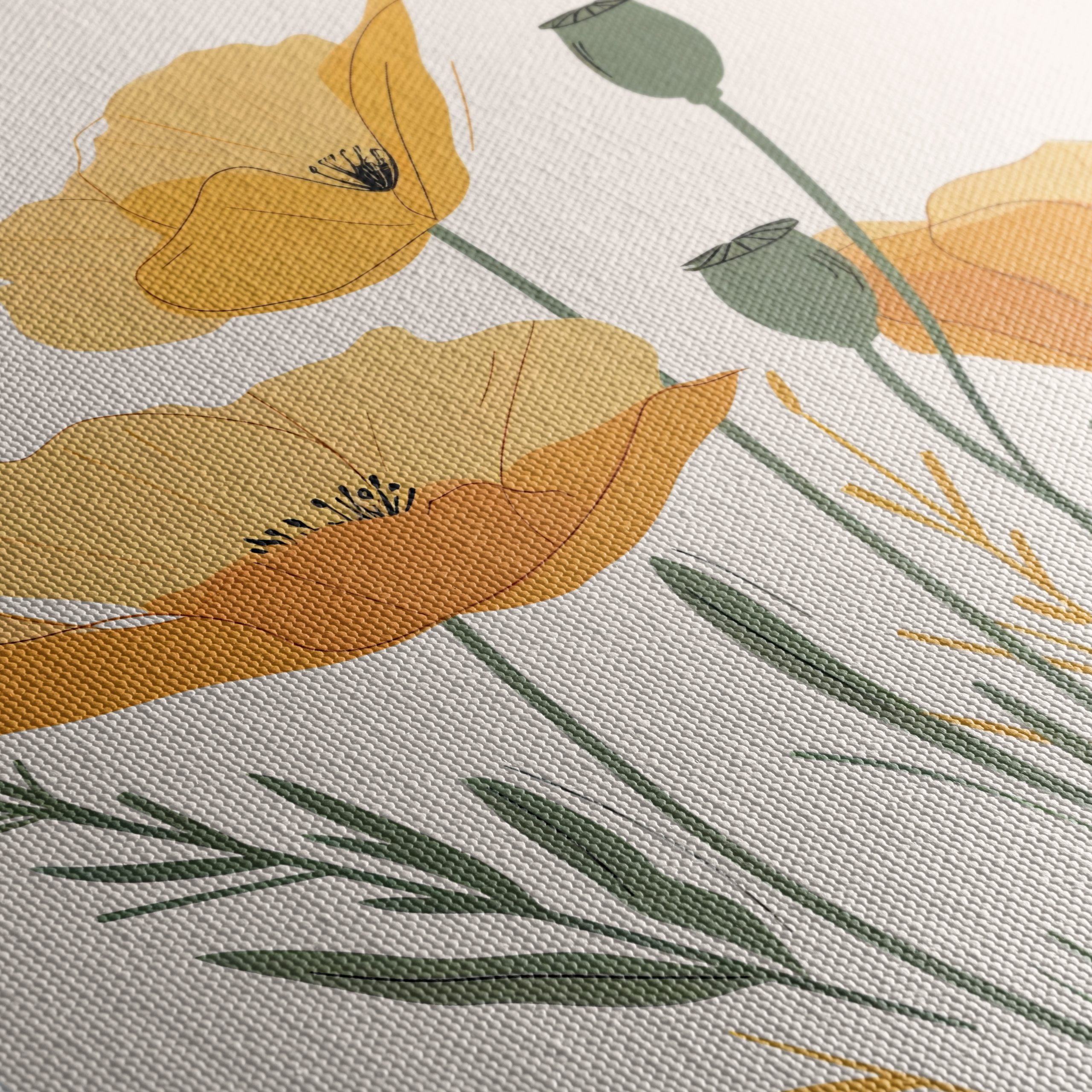 Stylized Botanical Artwork of Flowers - Image 5