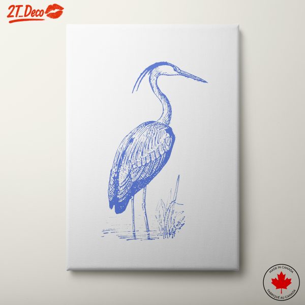 Stylized Blue Heron Illustration