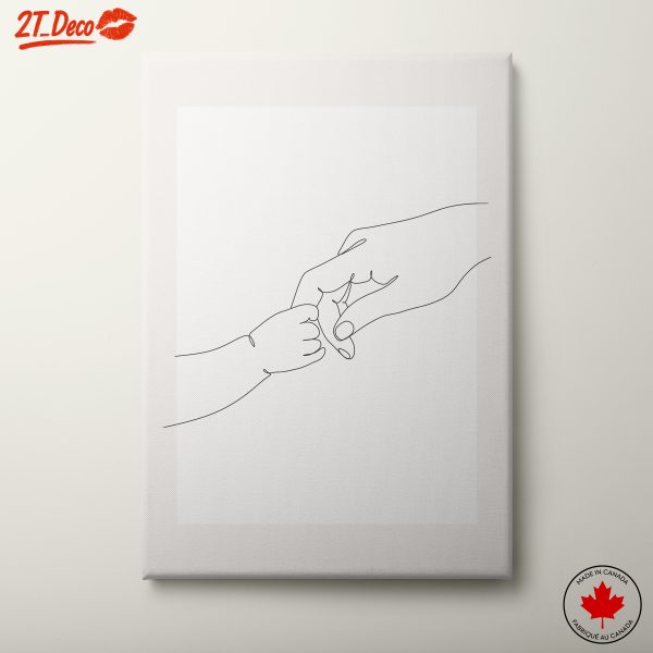 Minimalist Hands Connection Art 2
