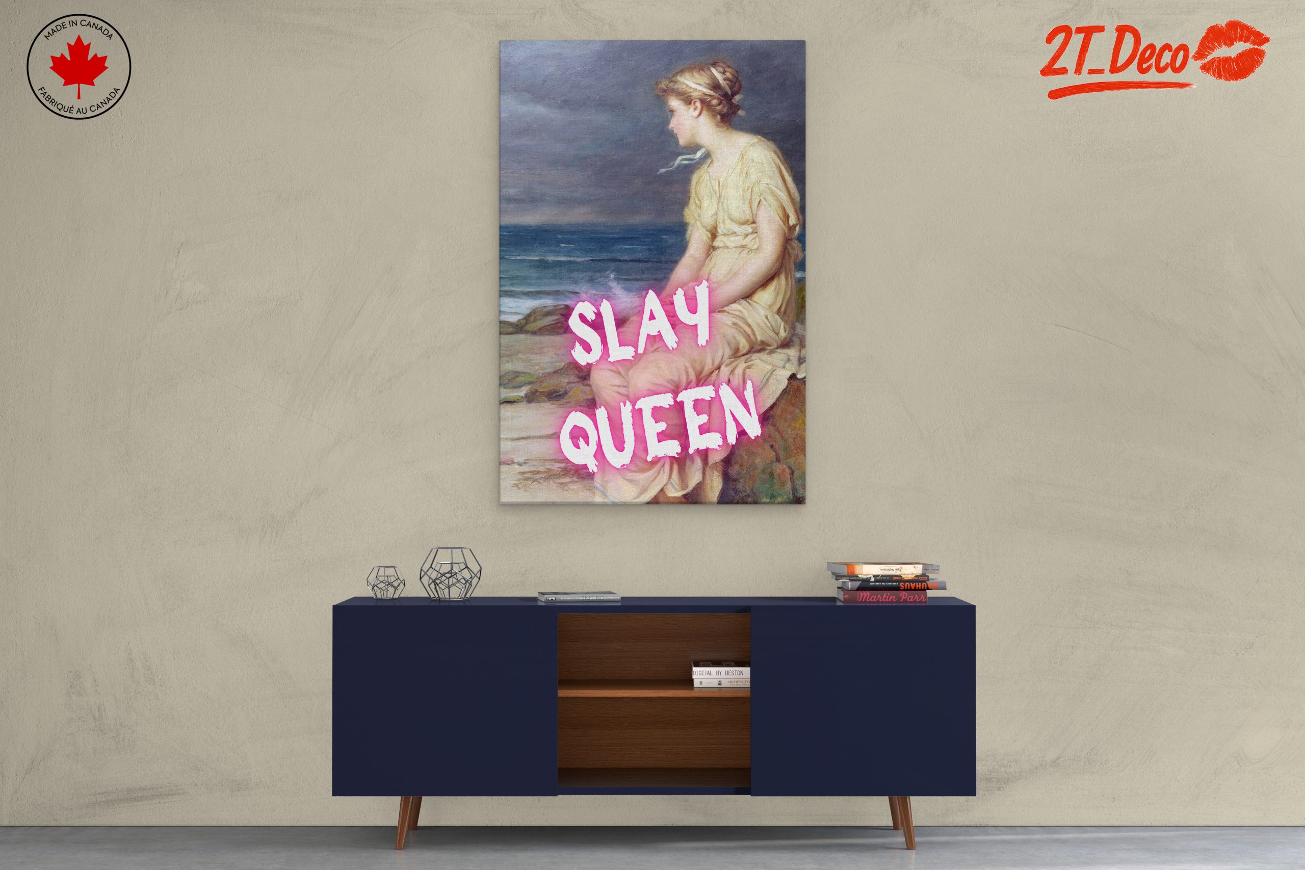 Modern Feminine Portrait with Inspiring Phrase - Image 3