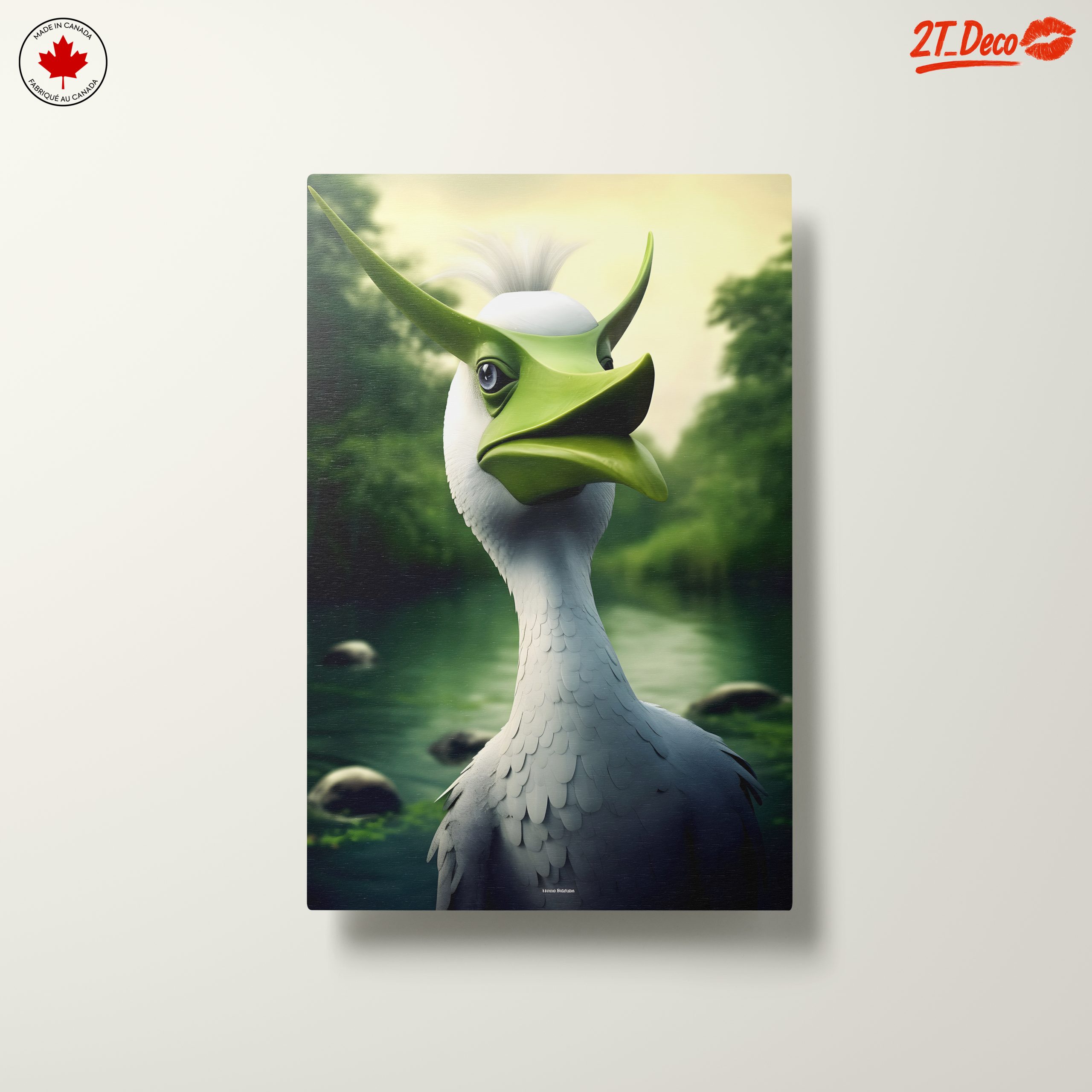 Quirky Bird Portrait in a Green Landscape - Image 10