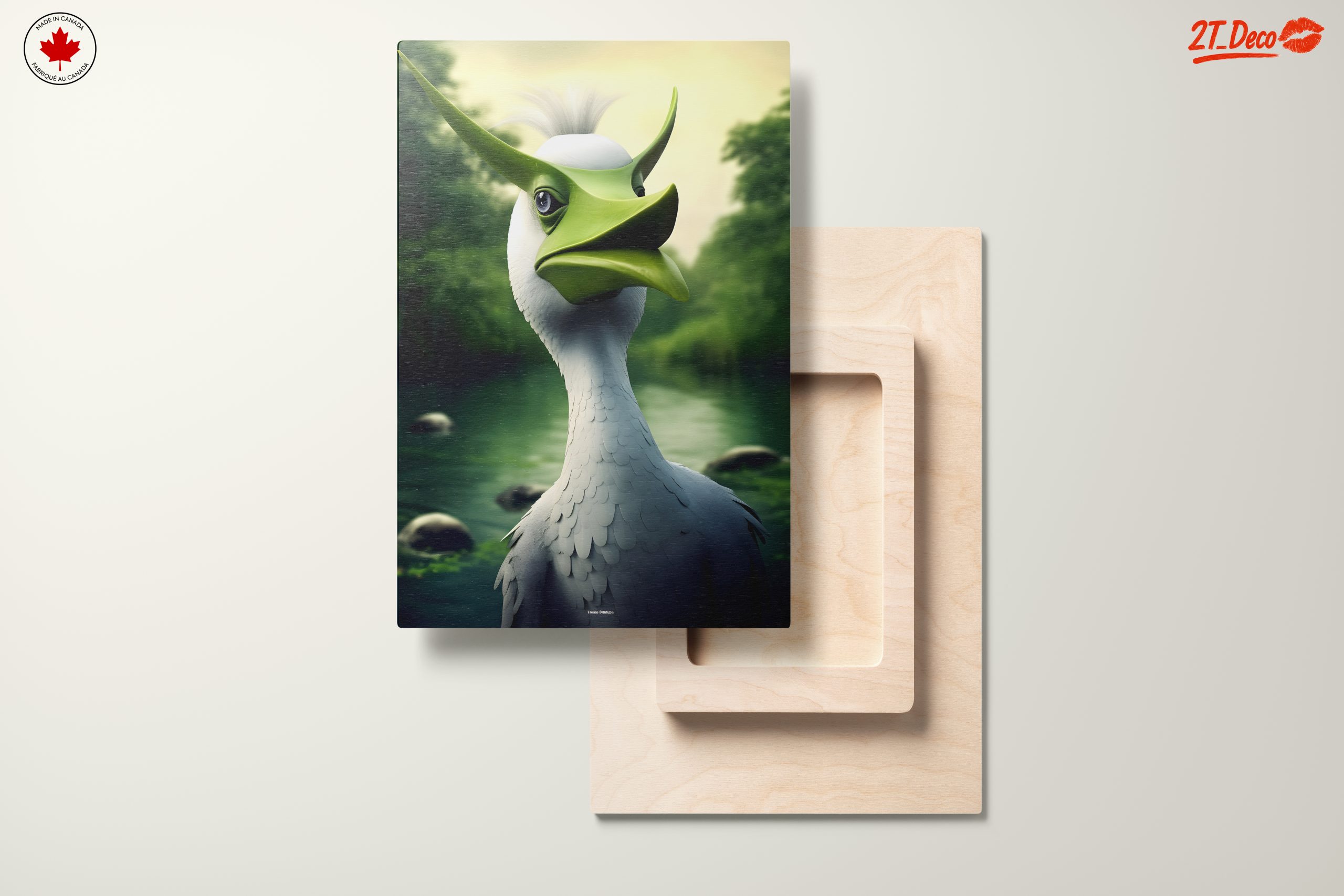 Quirky Bird Portrait in a Green Landscape - Image 11