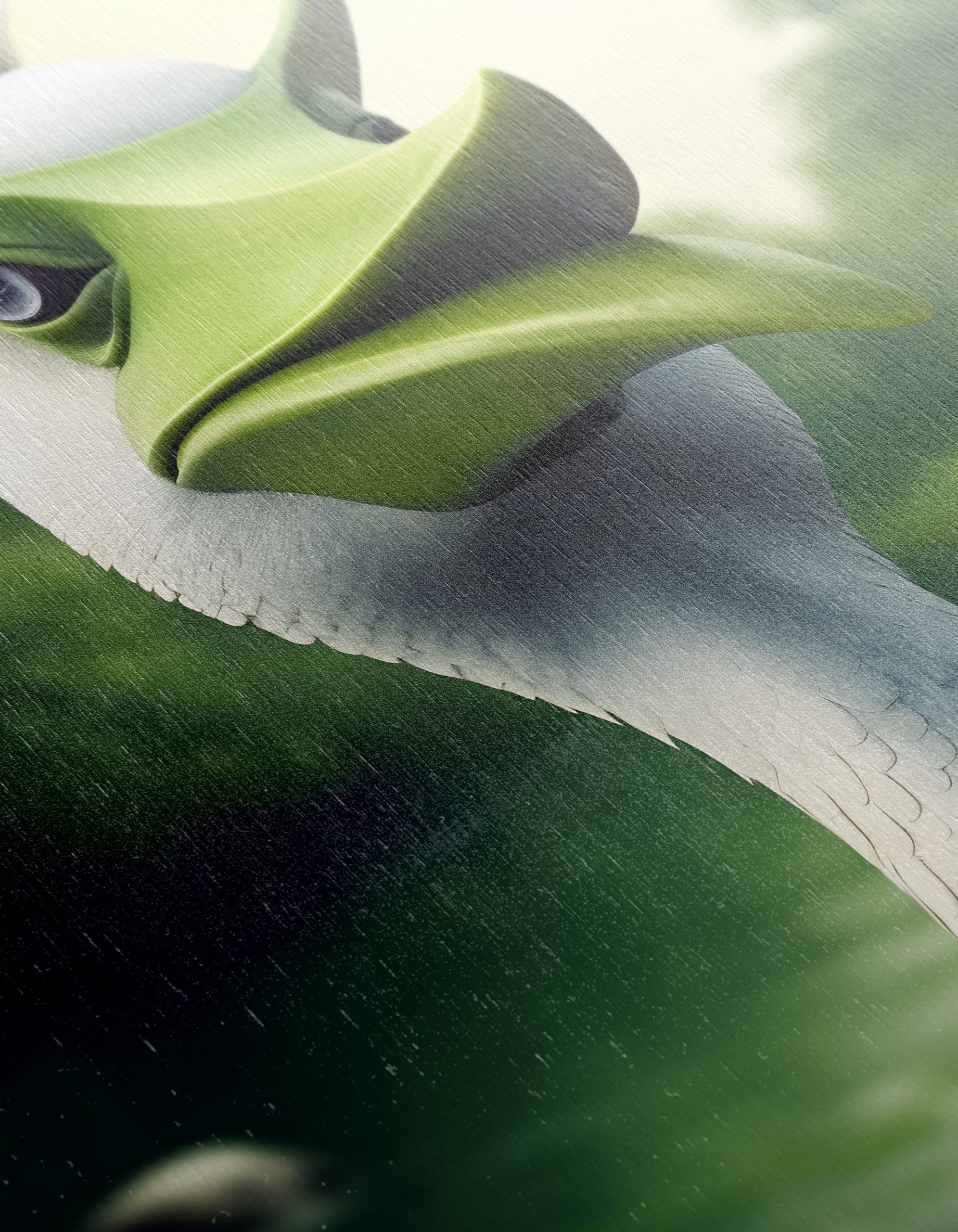 Quirky Bird Portrait in a Green Landscape - Image 12