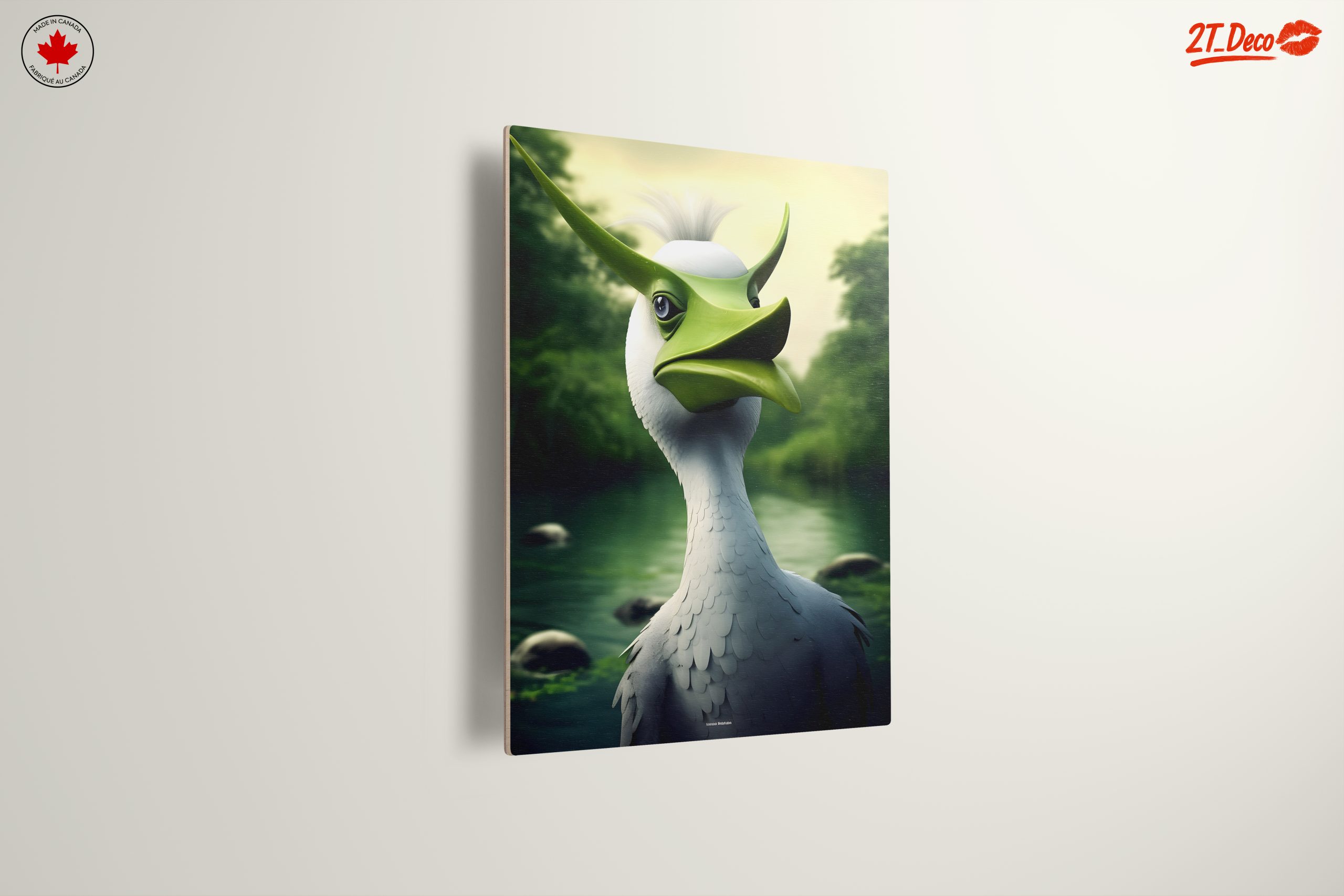 Quirky Bird Portrait in a Green Landscape - Image 13