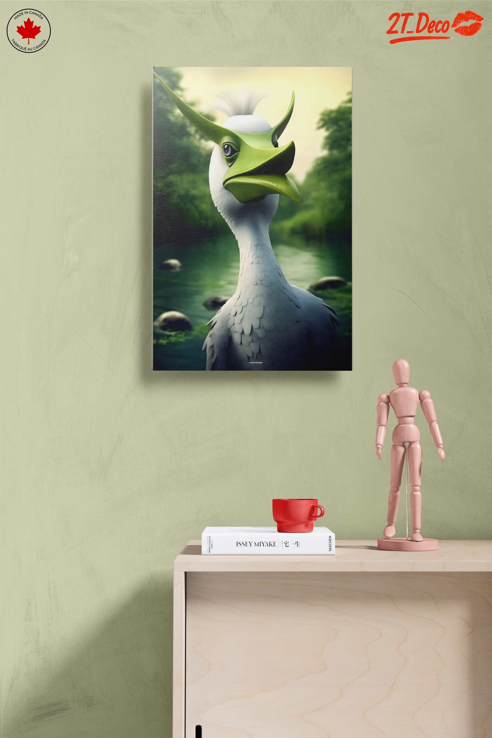 Quirky Bird Portrait in a Green Landscape - Image 14