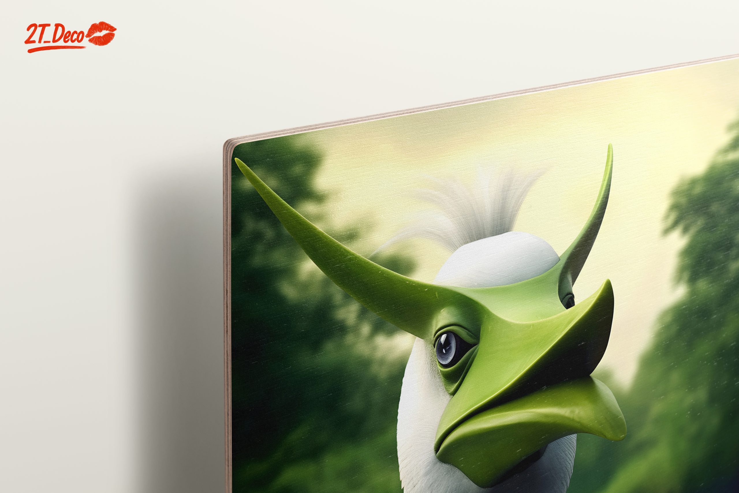 Quirky Bird Portrait in a Green Landscape - Image 15