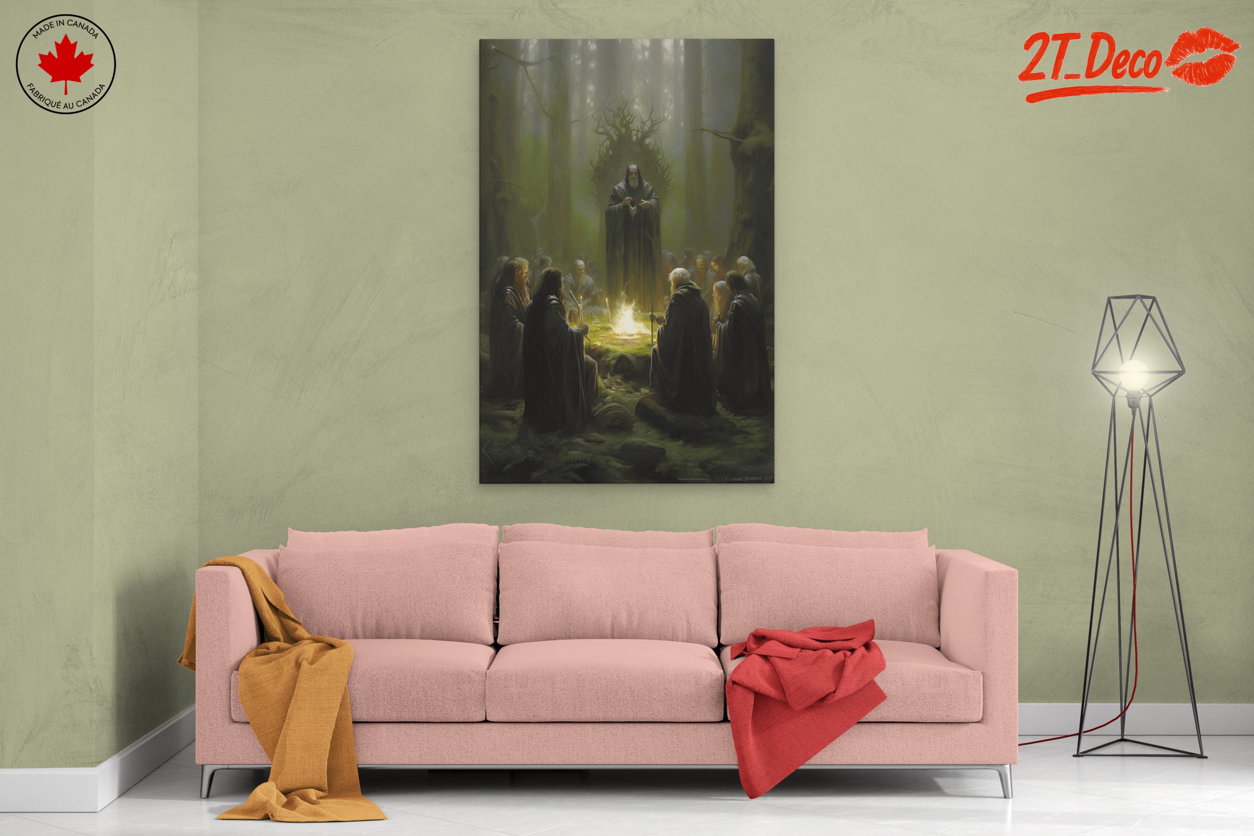 Mystical Gathering of Fantasy Characters in Forest - Image 2