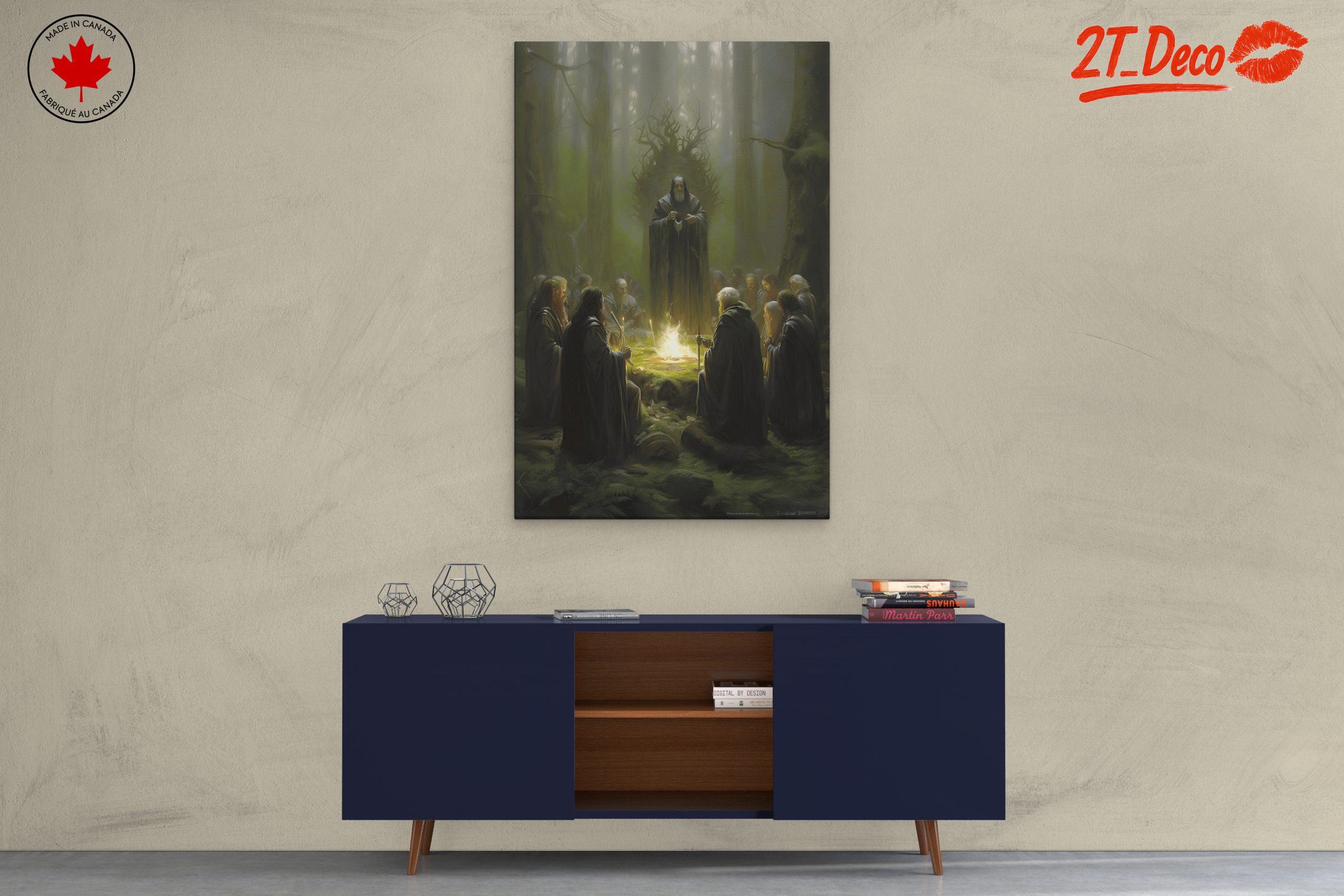 Mystical Gathering of Fantasy Characters in Forest - Image 3