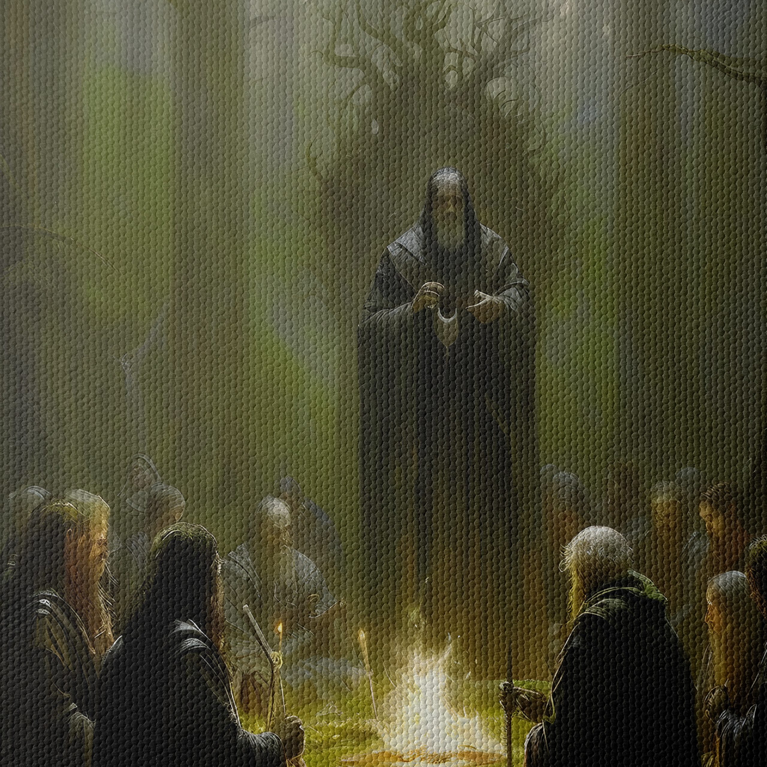 Mystical Gathering of Fantasy Characters in Forest - Image 4