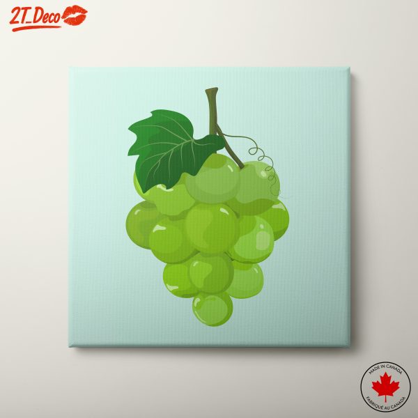 Stylized Green Grapes Abstract Art