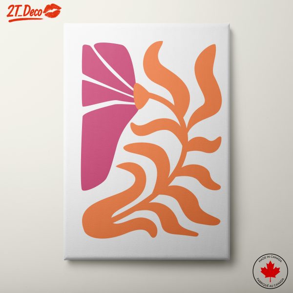 Stylized Botanical Artwork in Vibrant Colors
