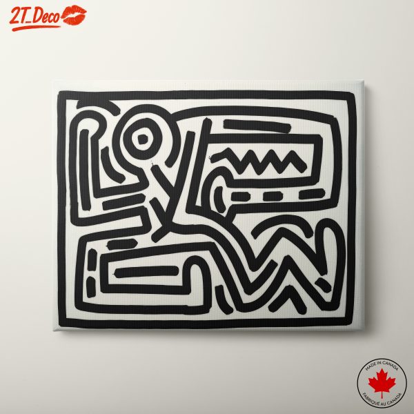Modern Black Line Abstract Art Design