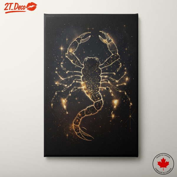Scorpio Zodiac Art with Celestial Design