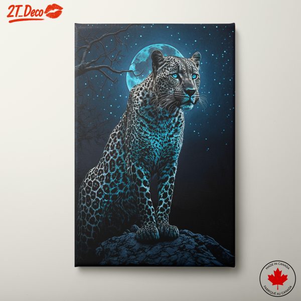 Leopard Under Moonlight Art