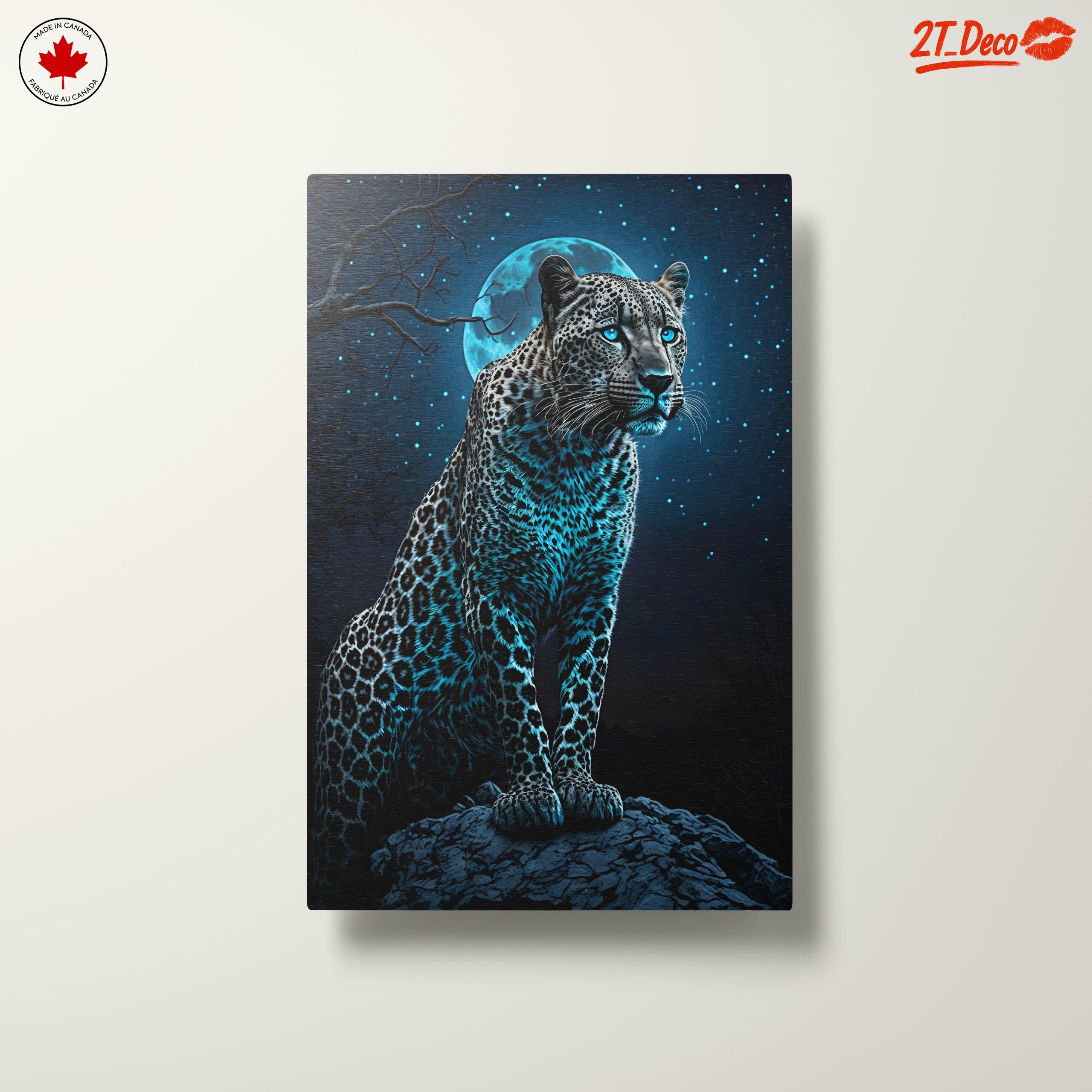 Leopard Under Moonlight Art - Image 10