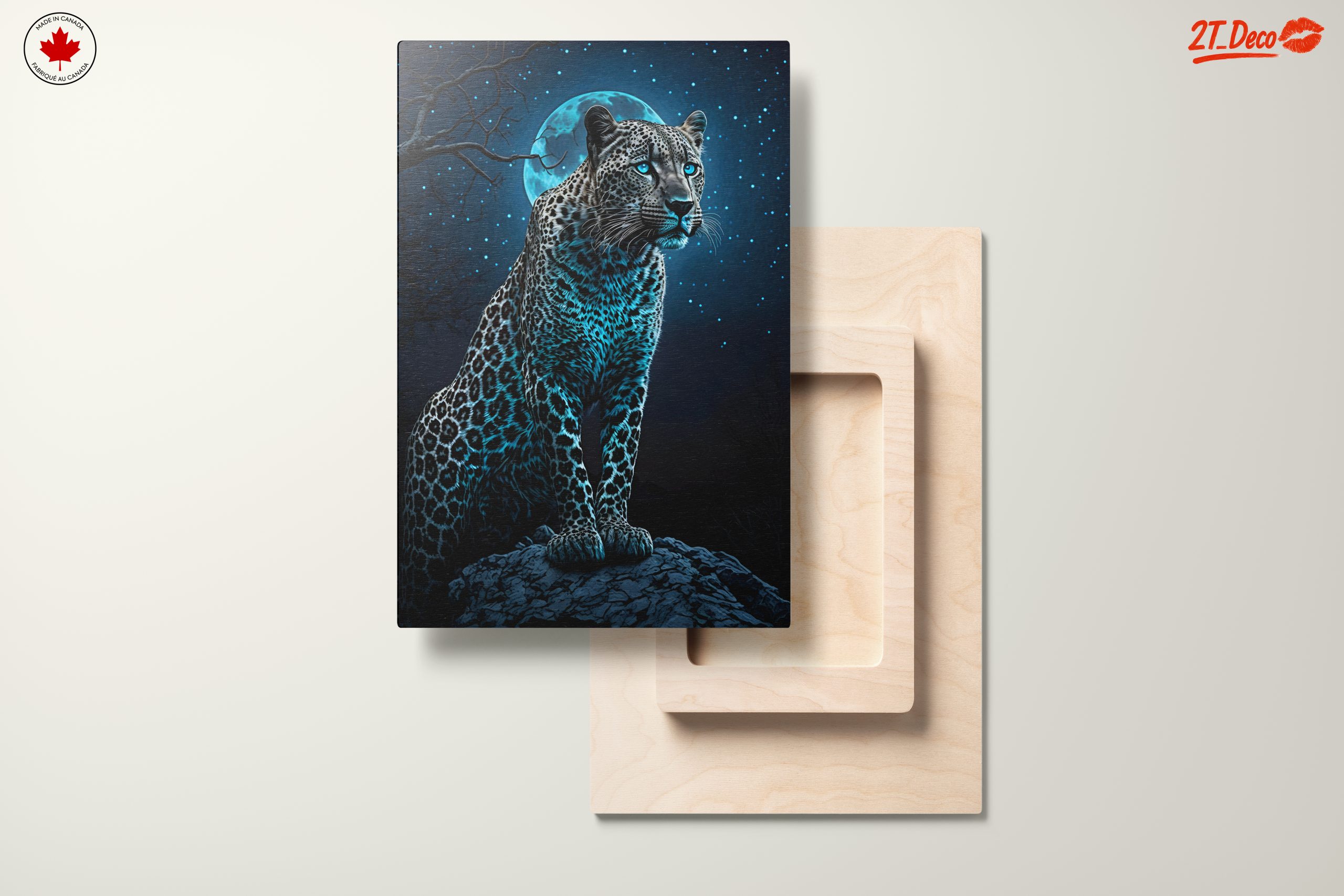Leopard Under Moonlight Art - Image 11