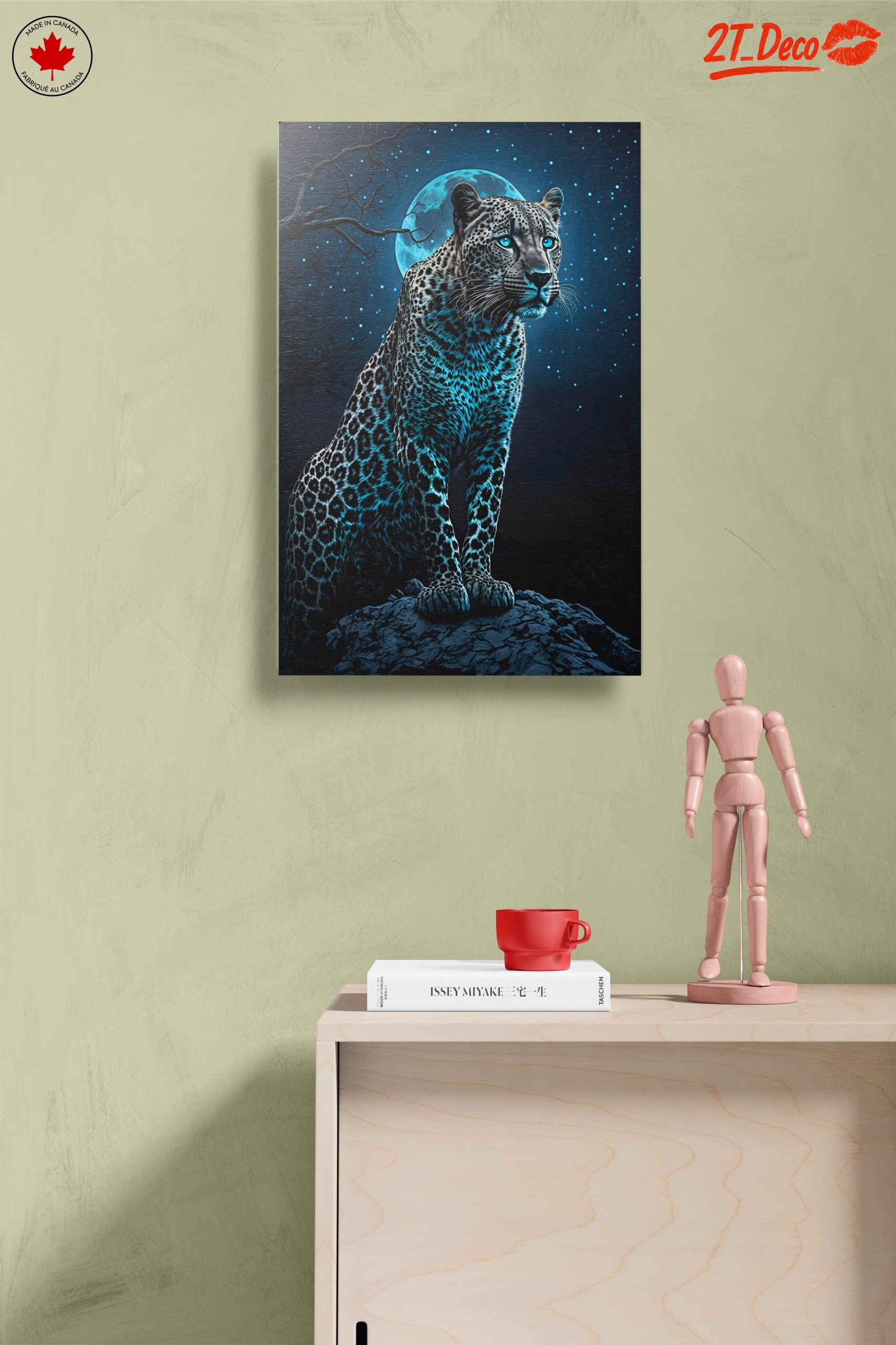Leopard Under Moonlight Art - Image 14