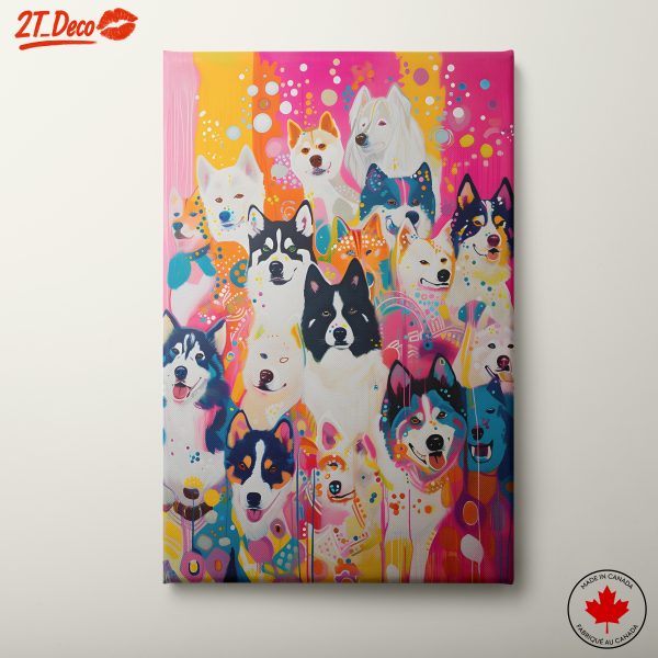 Vibrant Cute Dogs Art