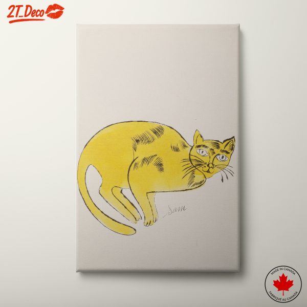 Playful Yellow Cat Illustration