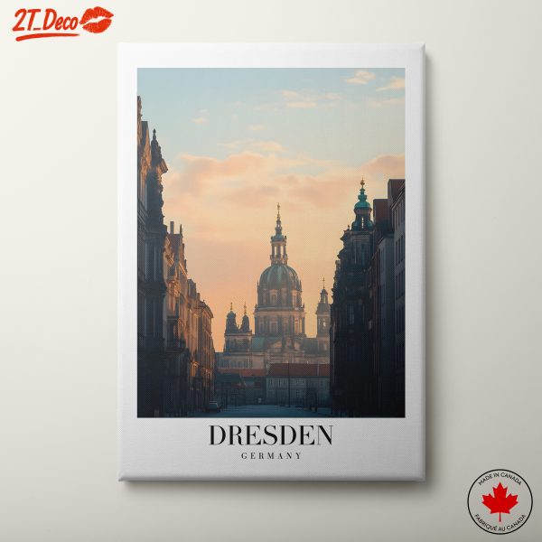 Dresden Germany Architectural Artwork at Sunset