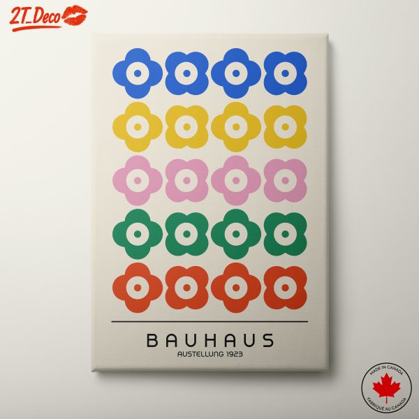 Colorful Bauhaus Floral Art