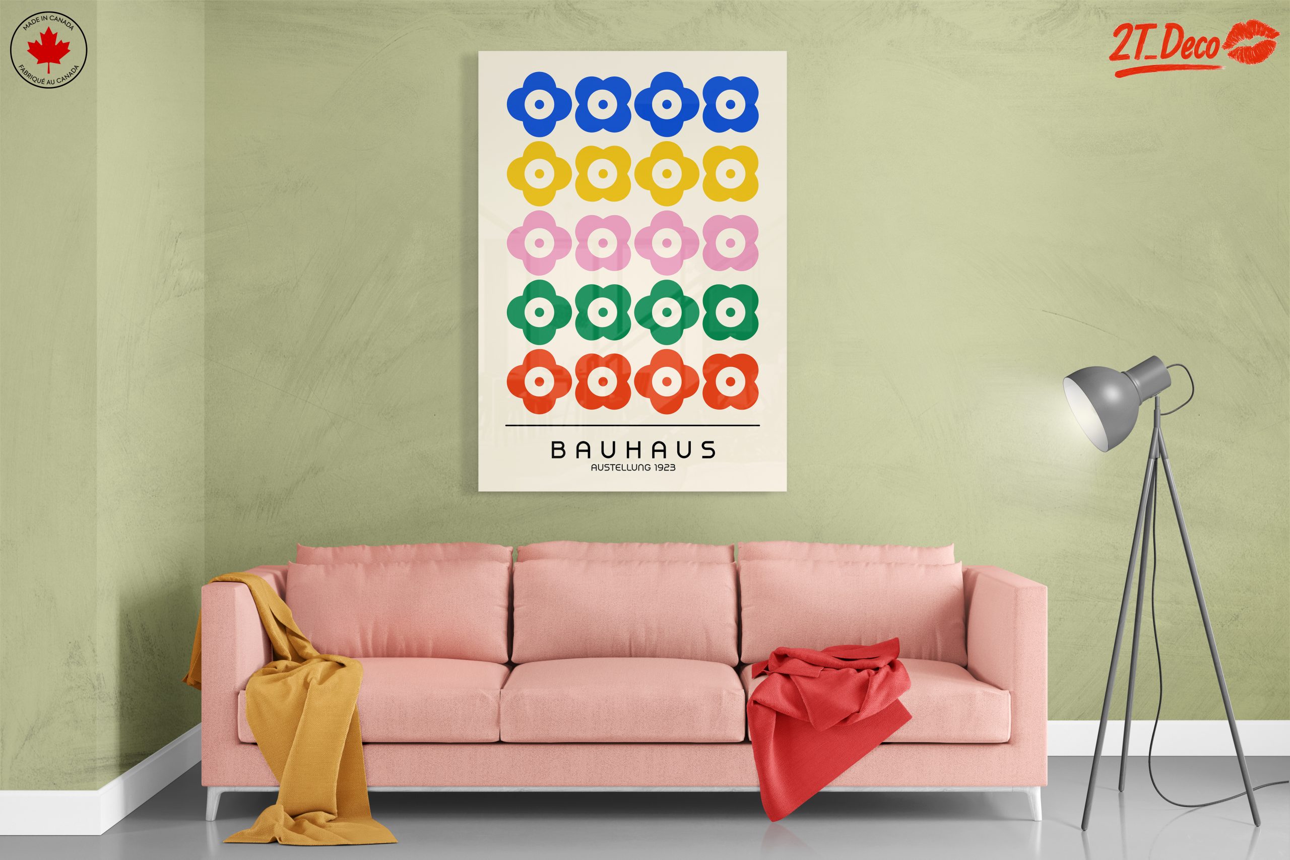 Colorful Bauhaus Floral Art - Image 7