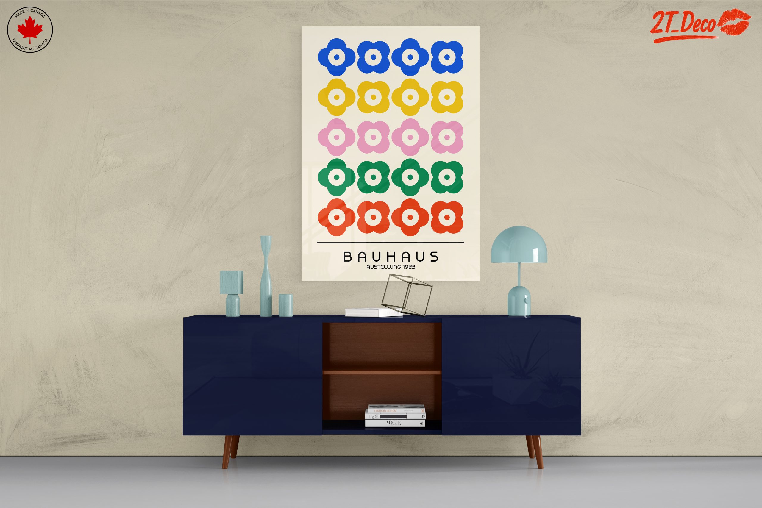 Colorful Bauhaus Floral Art - Image 8