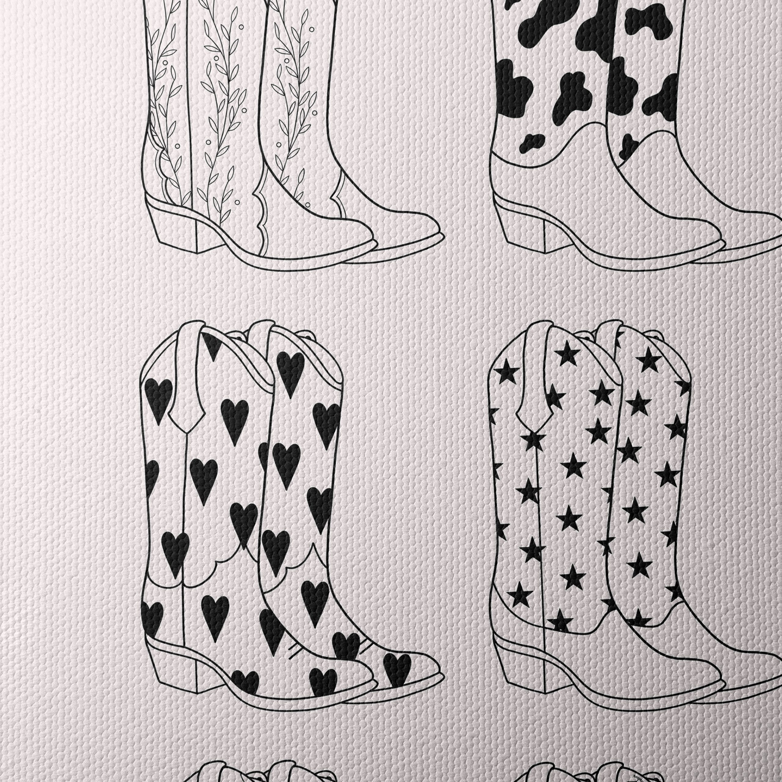 Decorative Cowboy Boots Illustration for Whimsical Home - Image 4