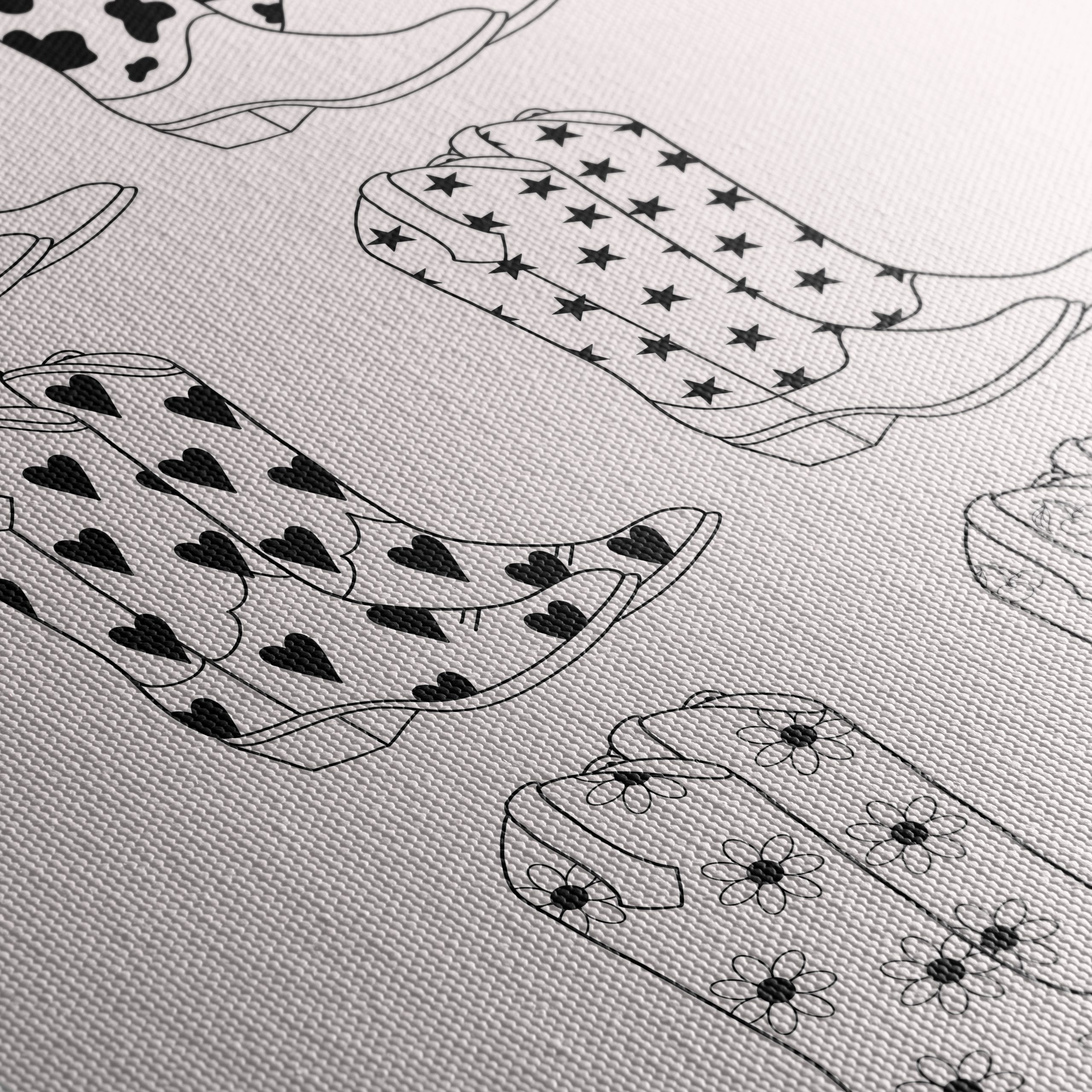 Decorative Cowboy Boots Illustration for Whimsical Home - Image 5