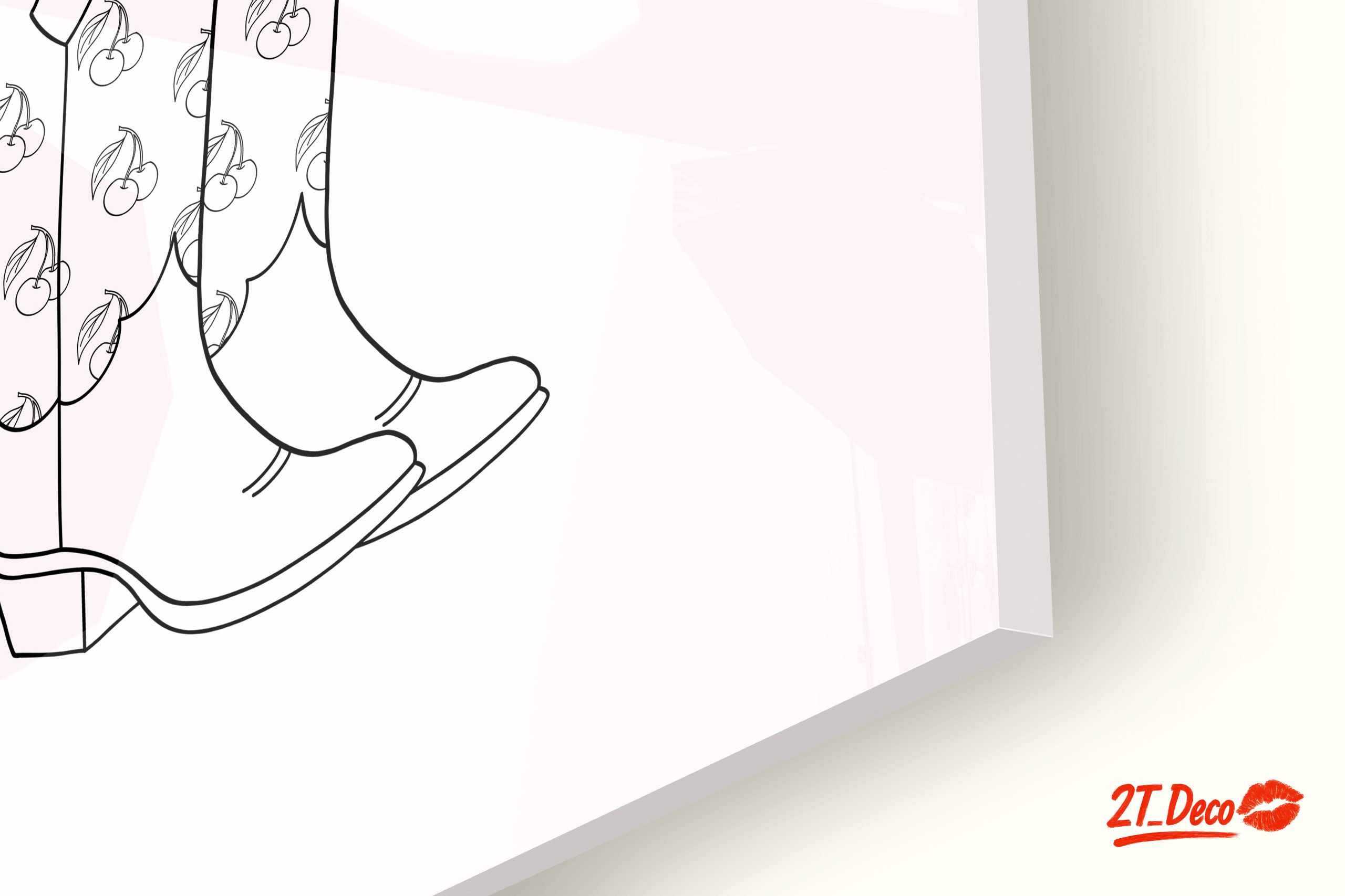 Decorative Cowboy Boots Illustration for Whimsical Home - Image 9