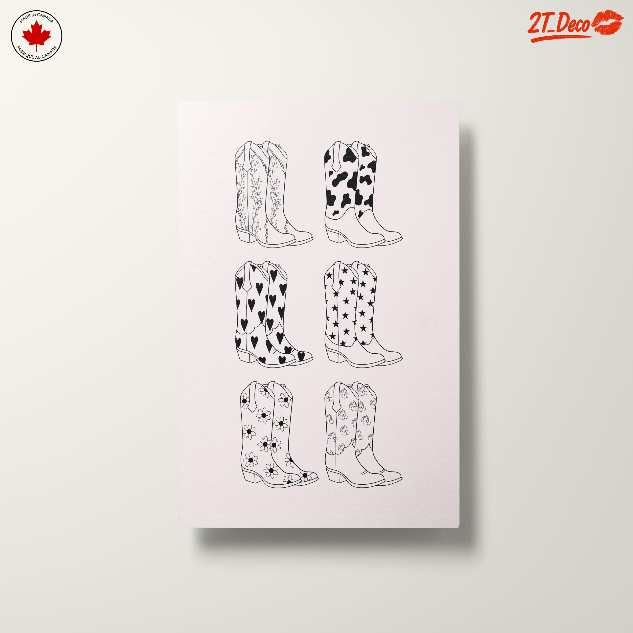 Decorative Cowboy Boots Illustration for Whimsical Home - Image 10