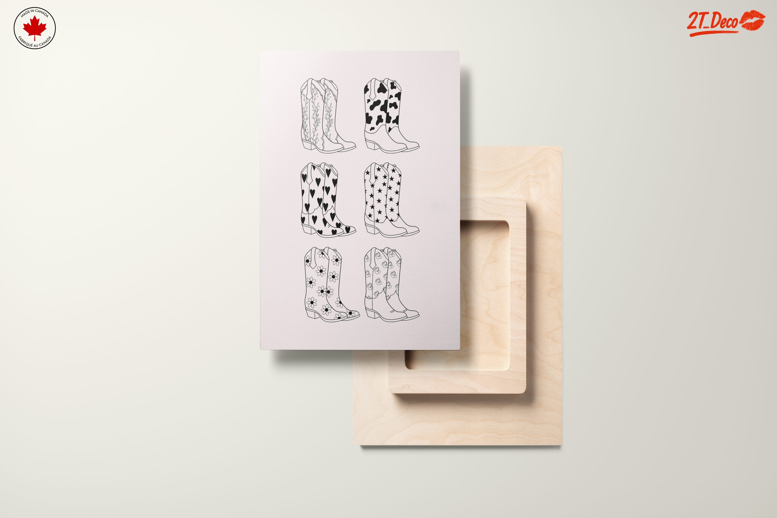Decorative Cowboy Boots Illustration for Whimsical Home - Image 11
