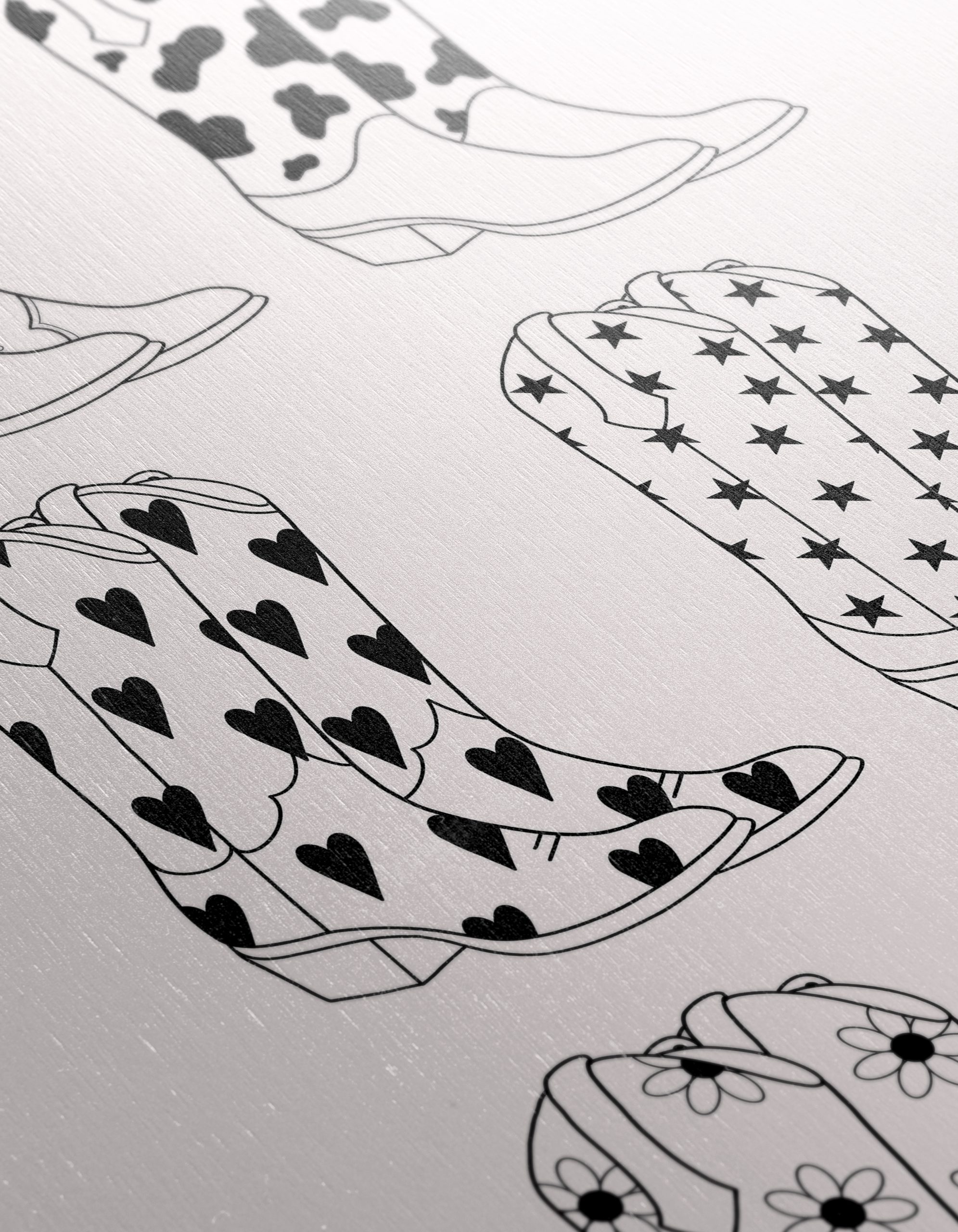 Decorative Cowboy Boots Illustration for Whimsical Home - Image 12