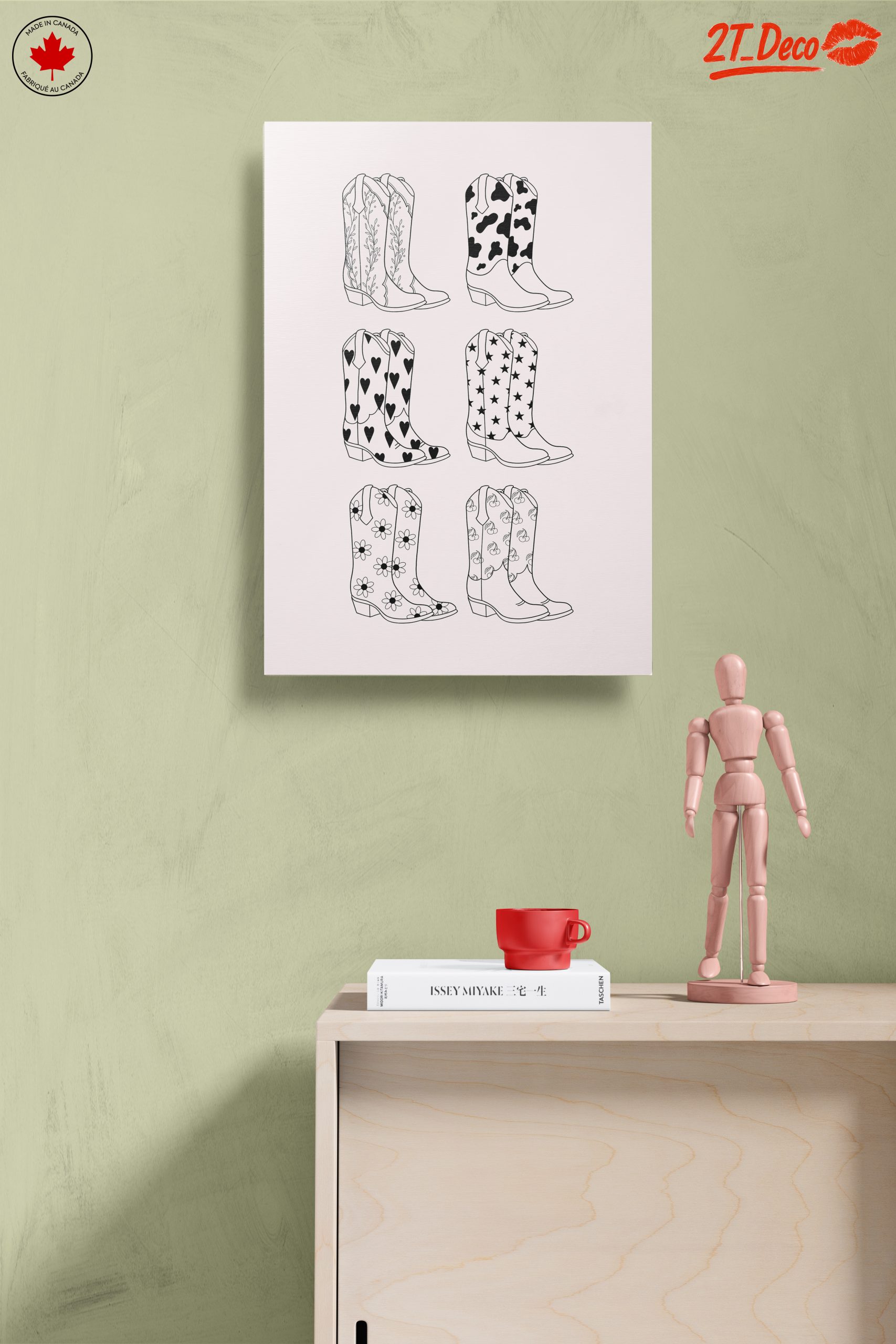 Decorative Cowboy Boots Illustration for Whimsical Home - Image 14