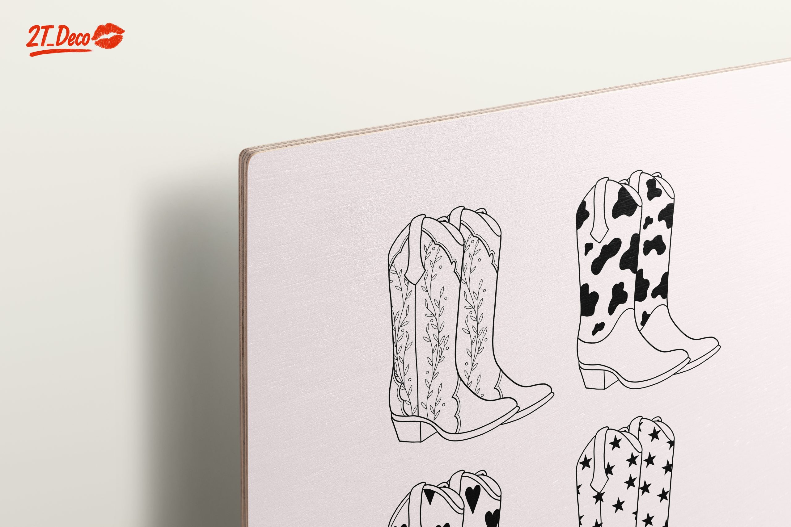 Decorative Cowboy Boots Illustration for Whimsical Home - Image 15