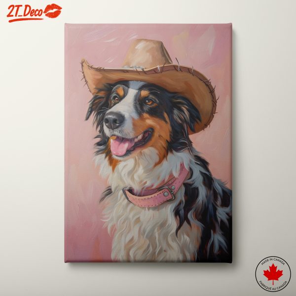Cowboy Dog With Hat Art