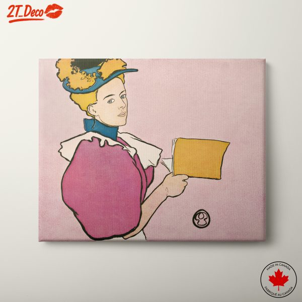 Stylized Female Figure Holding a Book