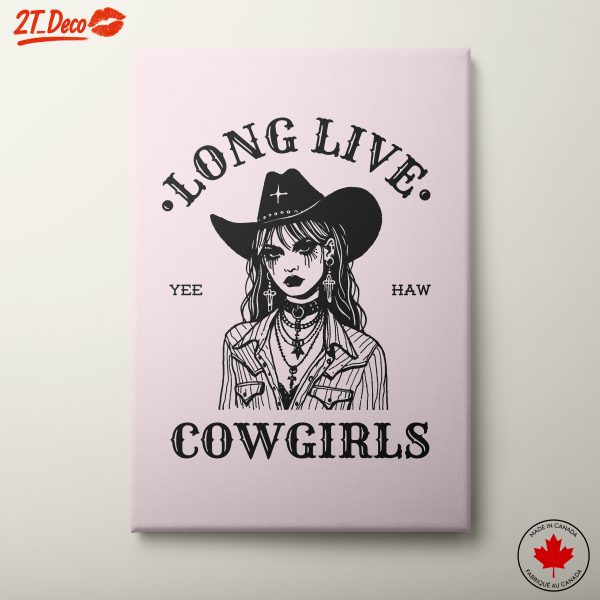 Bold Cowgirl Art with Vintage Flair