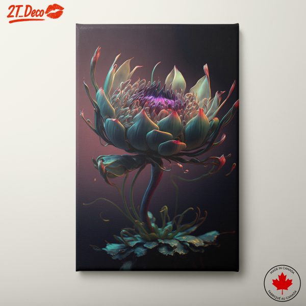 Intricate Botanical Artwork Featuring a Unique Flower
