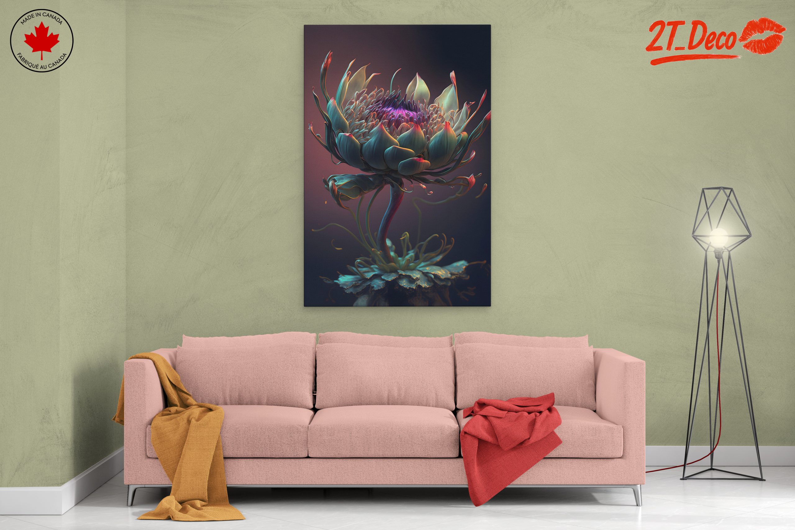 Intricate Botanical Artwork Featuring a Unique Flower - Image 2