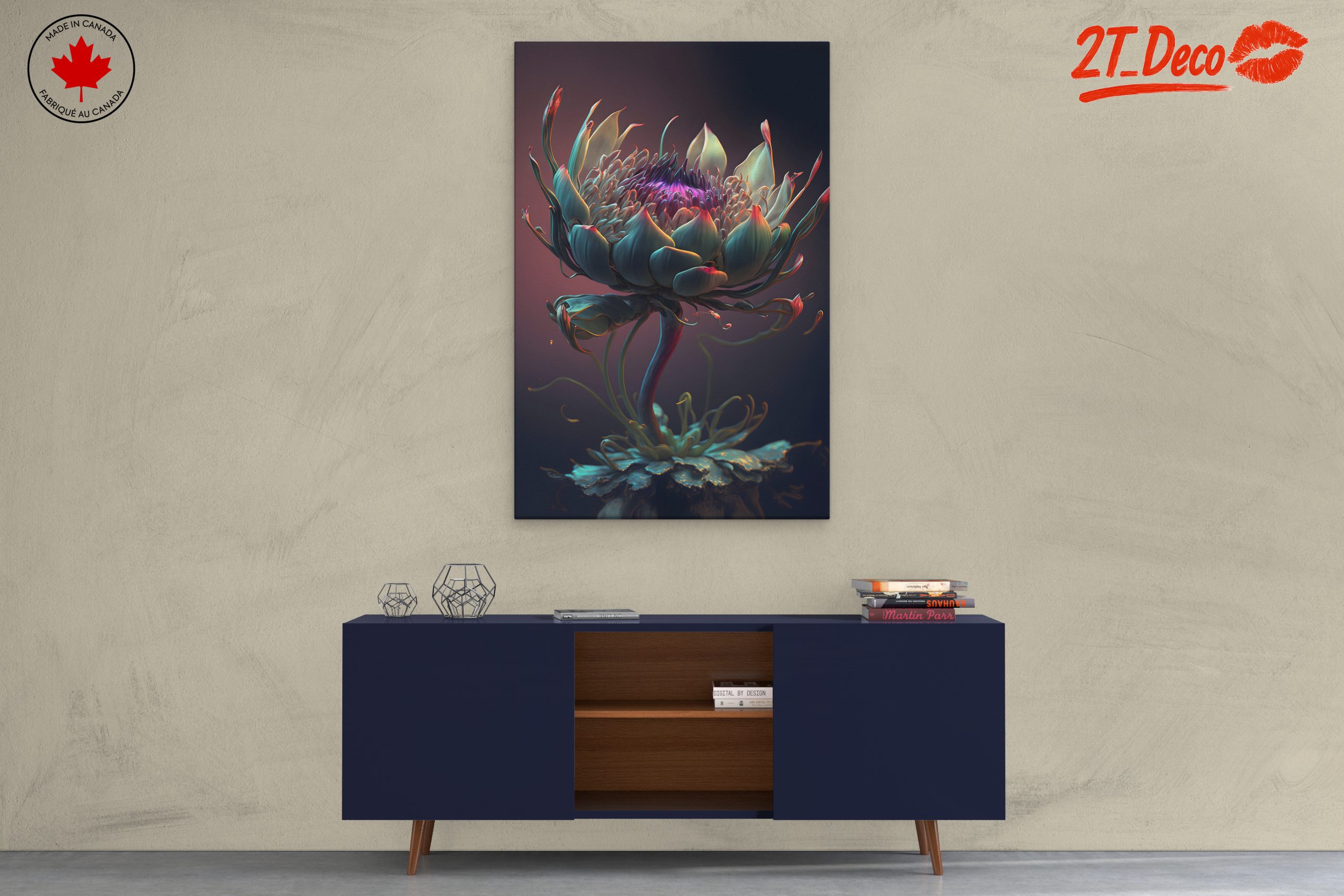 Intricate Botanical Artwork Featuring a Unique Flower - Image 3