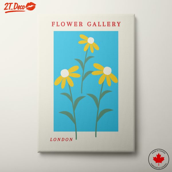 Stylized Botanical Art Print Featuring Daisies