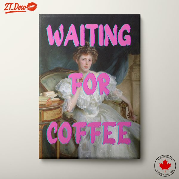 Waiting For Coffee - Quirky Vintage Art