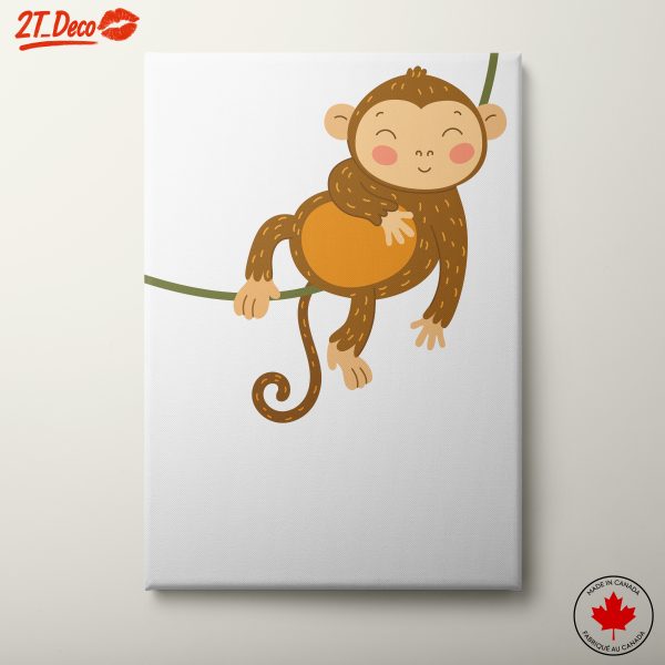 Playful Monkey Illustration Art