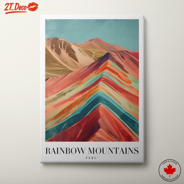 Colorful Adventure Landscape of Rainbow Mountains
